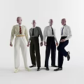 Modern Men Fashion Male Model 3d model