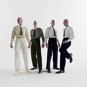 Modern Men Fashion Male Model 3d model