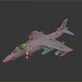 Detailed Military Jet Fighter Model With Gray Paint Weapon Mounts Cockpit And Landing Gear