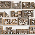 Modern Bookcase Bookshelf 3d model