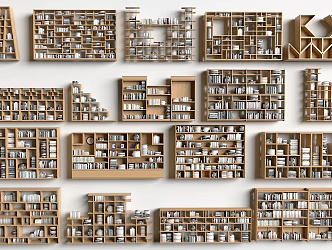 Modern Bookcase Bookshelf 3d model