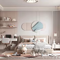 Cozy Modern Kids Room Interior Design With Bed Stuffed Toys Desk Bookshelf And Decorative Rug