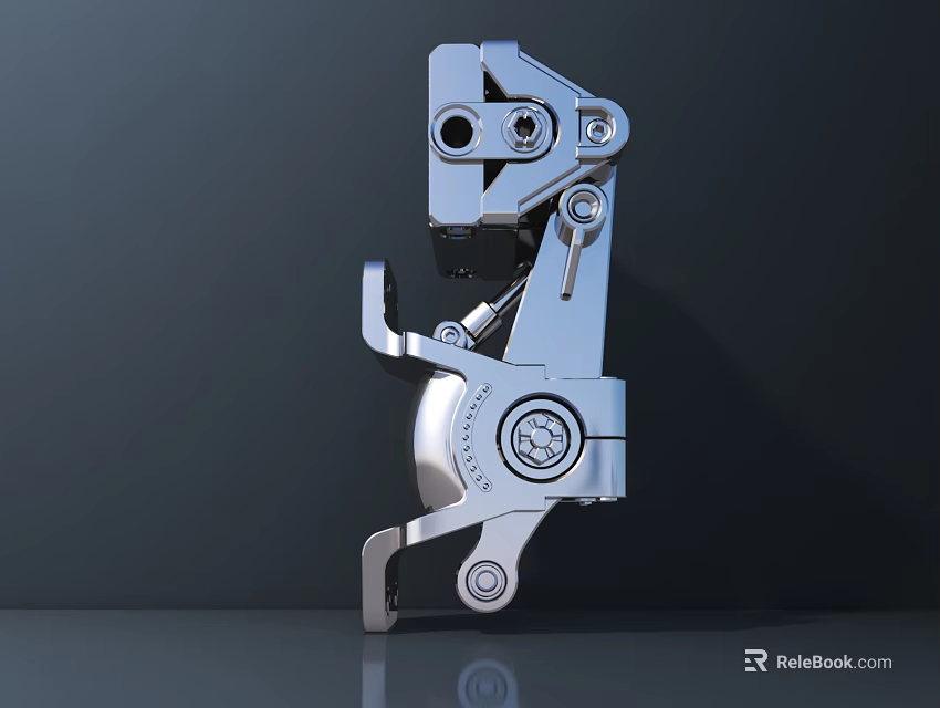 Smart Machine Mechanical Arm With Precision Metal Components Joints And Screws 3d model 