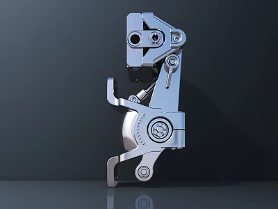 Smart Machine Mechanical Arm With Precision Metal Components Joints And Screws 3d model