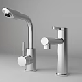 Modern Sleek Stainless Steel Faucets With Contemporary Design For Bathroom And Kitchen Use