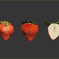 strawberry fruit fresh fruit seasonal fruit 3d model