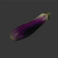 Fresh Purple Eggplant Healthy Vegetable on Gray Background Close Up View