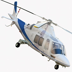 Modern Helicopter Agusta Helicopter Plane 3d model