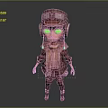 Game And Movie Character Design With Red Pilot Hat Goggles Scarf And Standing Pose
