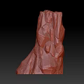 White Stone And Wood Decorative Artworks Including Rock Shapes And Circular Base