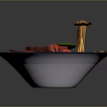 Delicious Ramen Bowl With Beef Slices Soft Boiled Egg Lime And Chopsticks