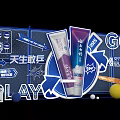 Fun Ping Pong Photo Check In Spot With Blue Decor Toothpaste Products And Colorful Balls