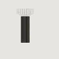 Elegant Modern Floor Lamp With Marble Texture Shade And Black Radiating Lines Base 3d model