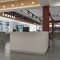520 Supermarket Interior Design With Shelves Products Tables Chairs And Green Plants