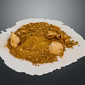 Natural Animal Bone Fragments With Brown Powder On White Paper Surface
