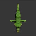 Modern game character crocodile avocado Nile crocodile carnivore 3d model