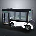 Modern bus minibus minivan driverless bus 3d model