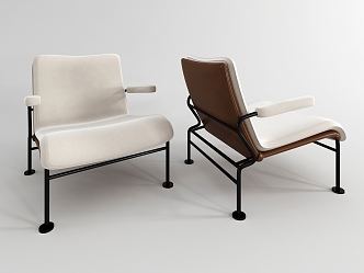 Leather lounge chair 3d model