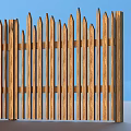 Decorative Garden Ornamental Wooden Fence with Pointed Tops for Landscaping Design