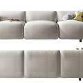 Modern three-seat sofa multiplayer sofa 3d model