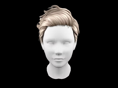 Game and Movie Character 3D Model With Blonde Short Hair And White Head 3d model