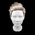 Game and Movie Character 3D Model With Blonde Short Hair And White Head