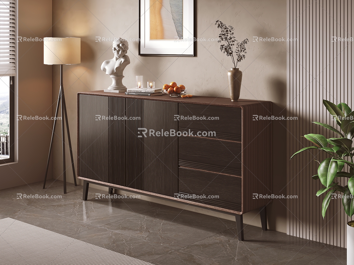 Side Cabinet Entrance Cabinet 3d model