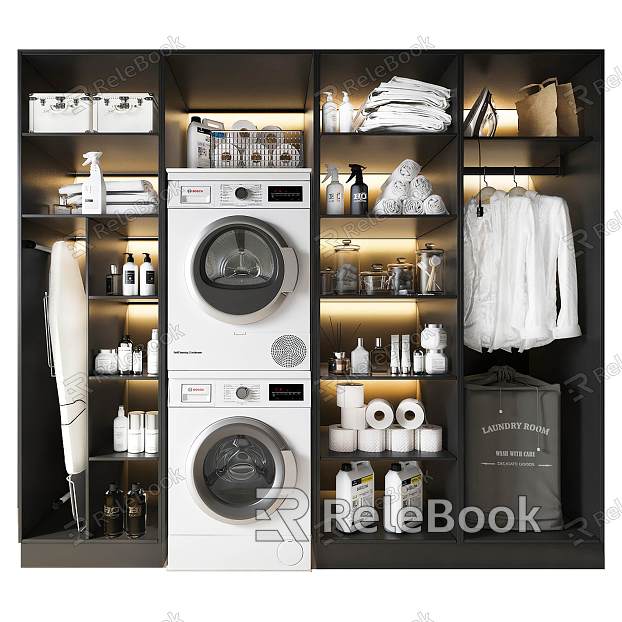 Modern Washing Machine Cabinet Storage Cabinet Wardrobe Washing Machine Clothes Washing Supplies model