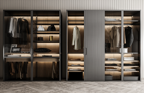 Modern wardrobe combination 3d model