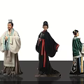 Traditional Chinese Ancient Figures In Elegant Historical Costumes And Poses