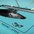 Retro Typewriter Pop Music 3d model