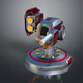 Turret Turntable Railgun Sci-fi Tower Defense Game Tower Defense Sci-fi Turret Game Turret Game Battery 3d model