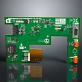 integrated circuit board circuit board integrated circuit integrated circuit block electronic board electronic component electronic part chip 3d model