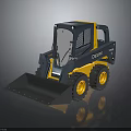 DEVELON Skid Steer Loader Featuring Dark Blue Yellow Black Color Large Wheels And Front Bucket