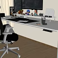 Modern lifting table and chair 3d model