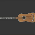 Exquisite Musical Guitar With Hand Painted Artistic Decorative Patterns And Details