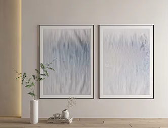 modern abstract painting decorative painting 3d model