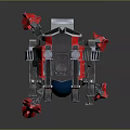 Mech Warrior Mech Soldier Machine Battlearm Mechanical Battlearm Machine Fighter Robot 3d model