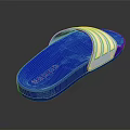 Casual Blue Slippers With White Straps Comfortable Footwear Design For Daily Wear
