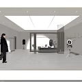 Bright Modern Minimalist Clothing Store Interior With Cozy Sofa And Neat Fashion Display Area