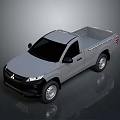 Gray Mitsubishi Single Cab Pickup Truck With Cargo Bed And Modern Exterior Design