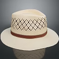 Stylish Straw Hat As Daily Life Essential With Perforated Design And Brown Leather Band