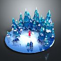 One Man Battle Wolf Game Environment Game Scene Fairy Tale Scene Fairy Tale Magic Scene Magic Item 3d model