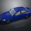 Blue Sports Car Exterior With Sleek Design And Black Alloy Wheels
