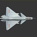 Detailed Fighter Jet Model With Realistic Wing Design And Gray Background