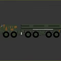 Military Weapon Missile Launch Vehicle With Camouflage Paint And Multi Wheel Structure