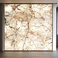 Elegant Modern Marble Background Wall With Natural Texture In Interior Space Design 3d model