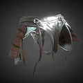 Traditional Leather Waist Belt With Decorative Metal Accents And Textured Design