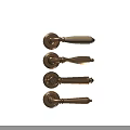 Vintage Golden Door Handles Featuring Ornate Designs And Classic Styles
