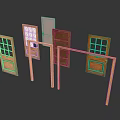 Wooden Doors With Glass Panes And Multiple Door Frames Design